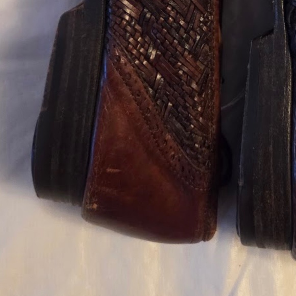 Vintage Bragano Cole Haan Men’s Italian Woven Leather Tassel Loafer size 10 - Picture 8 of 8